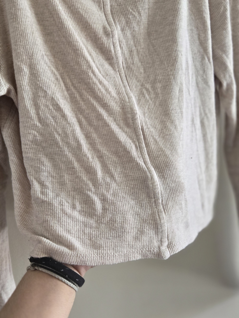 Universal Thread Ribbed Top in Light Beige - Picture 5 of 5